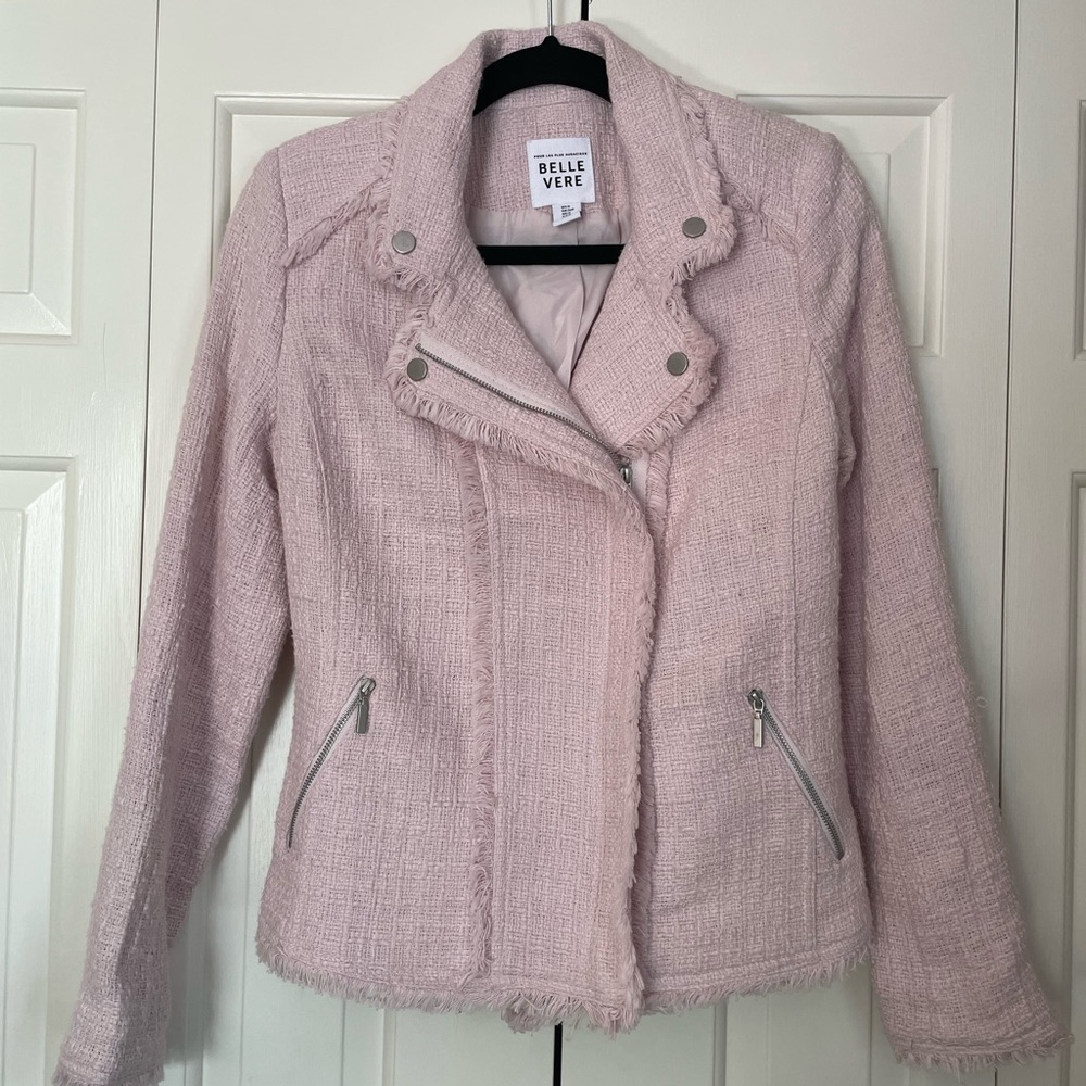 Belle Vere Blush Teddy Jacket with Zip Pockets